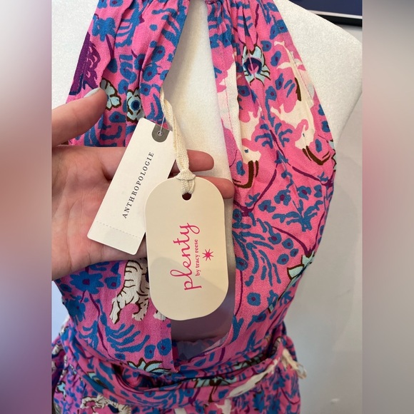 Plenty by Tracy Reese Halter Blouse Animal Print Multicolor Small NWT - Picture 3 of 4